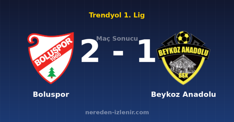 Boluspor 2-1 Beykoz Anadolu