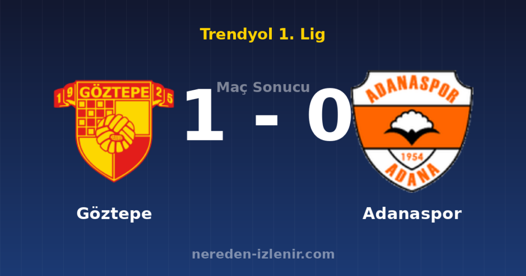 Göztepe 1-0 Adanaspor