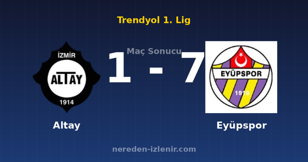 Altay 1-7 Eyüpspor