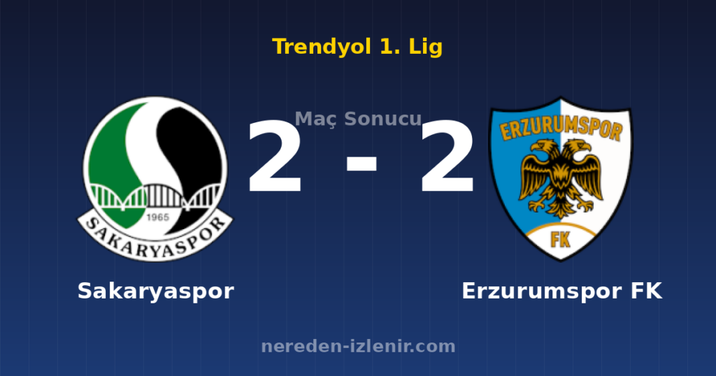 Sakaryaspor 2-2 Erzurumspor FK