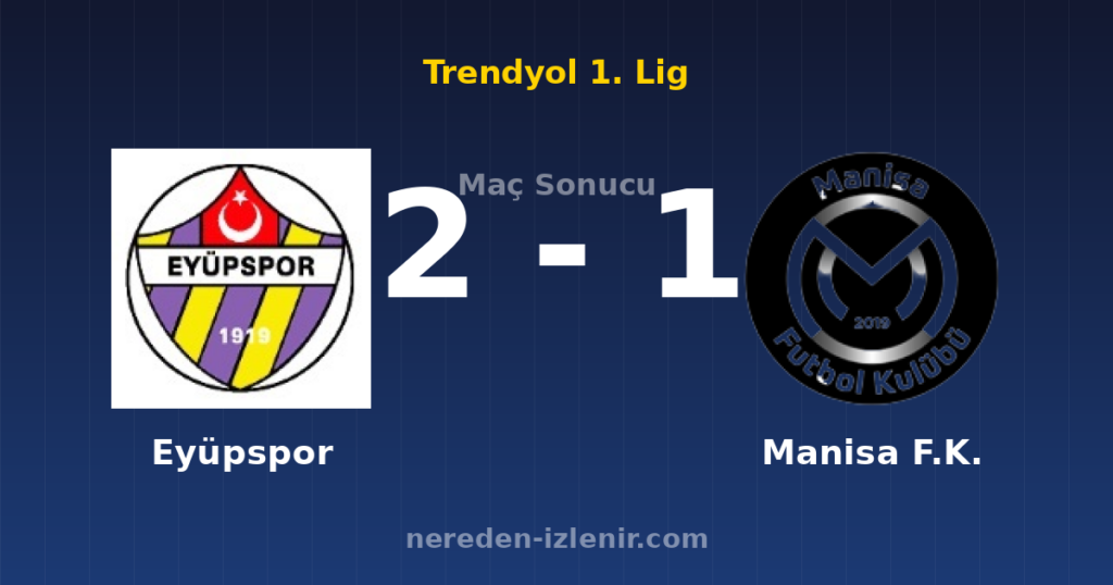 Eyüpspor 2-1 Manisa F.K.