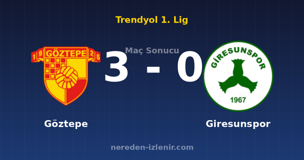 Göztepe 3-0 Giresunspor