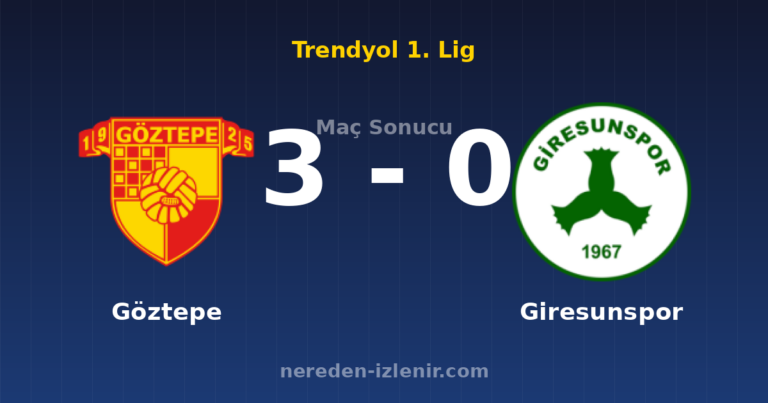 Göztepe 3-0 Giresunspor