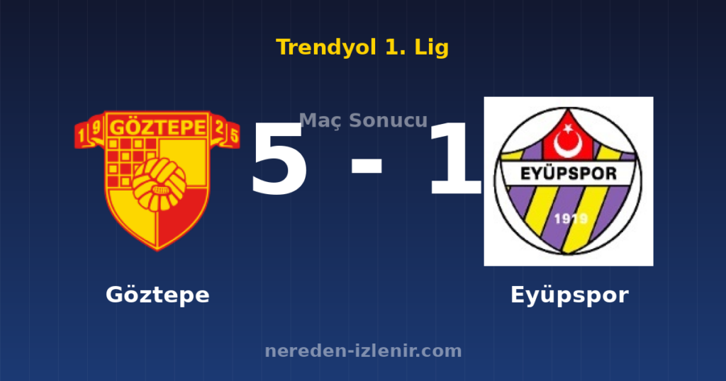 Göztepe 5-1 Eyüpspor