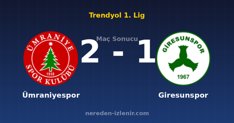 Ümraniyespor 2-1 Giresunspor