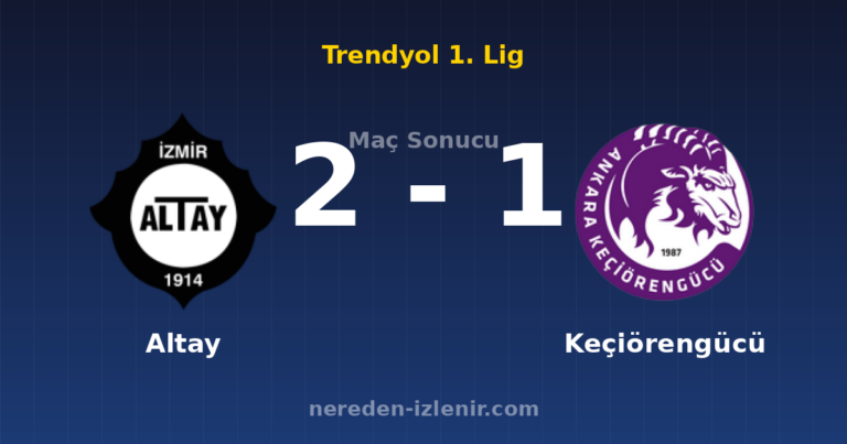 Altay 2-1 Keçiörengücü