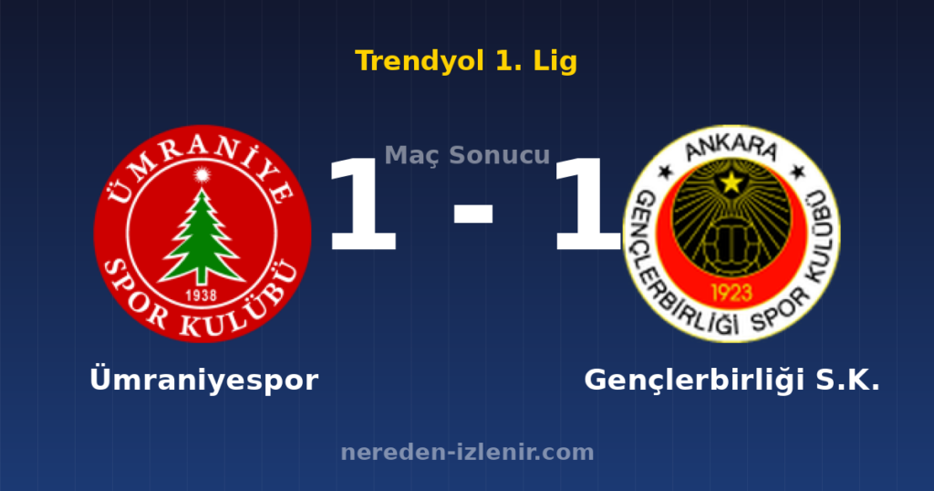 Ümraniyespor 1-1 Gençlerbirliği S.K.