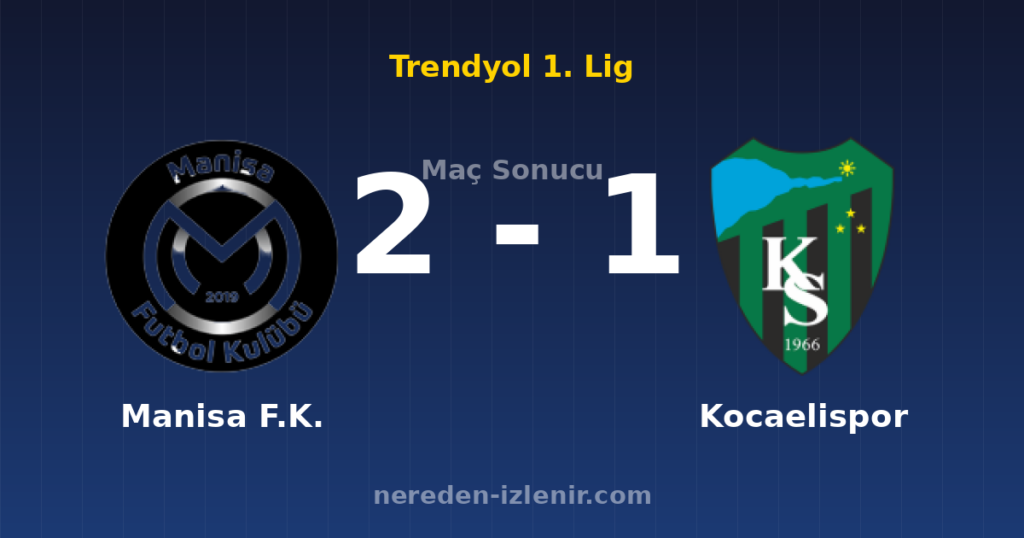 Manisa F.K. 2-1 Kocaelispor