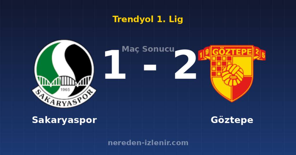 Sakaryaspor 1-2 Göztepe
