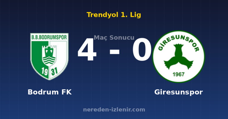 Bodrum FK 4-0 Giresunspor