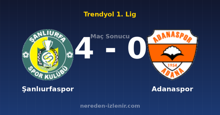 Şanlıurfaspor 4-0 Adanaspor