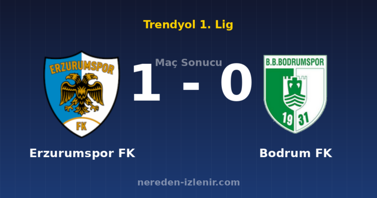 Erzurumspor FK 1-0 Bodrum FK