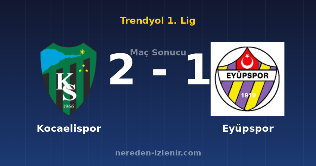 Kocaelispor 2-1 Eyüpspor