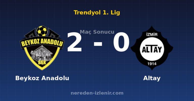 Beykoz Anadolu 2-0 Altay