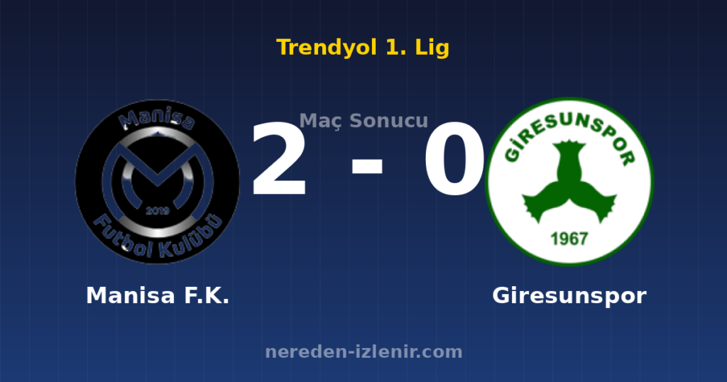 Manisa F.K. 2-0 Giresunspor