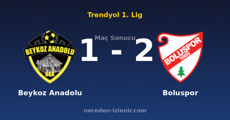 Beykoz Anadolu 1-2 Boluspor