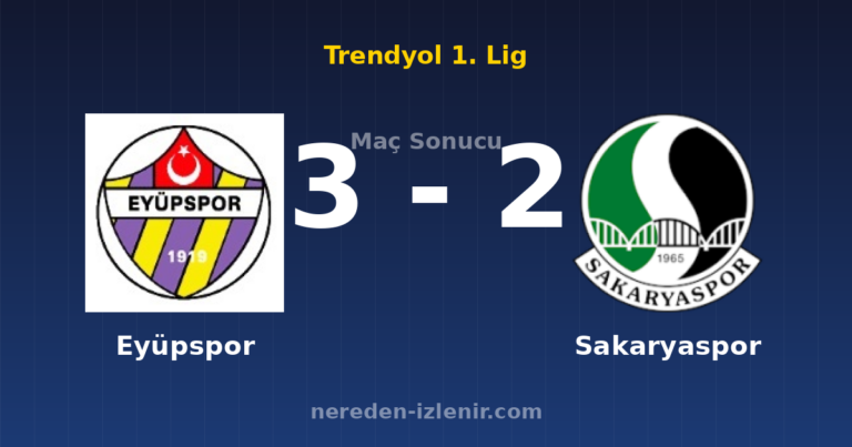 Eyüpspor 3-2 Sakaryaspor