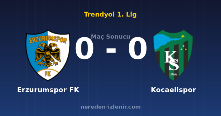 Erzurumspor FK 0-0 Kocaelispor