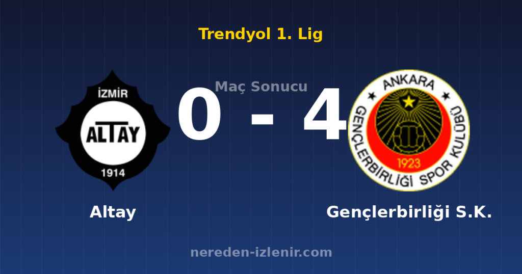 Altay 0-4 Gençlerbirliği S.K.
