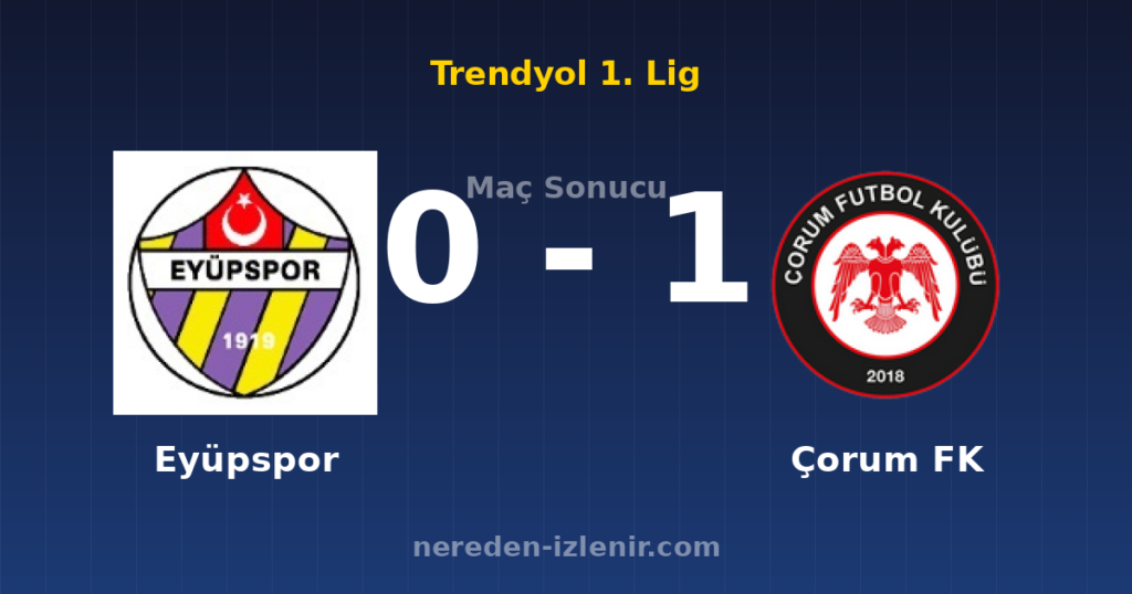 Eyüpspor 0-1 Çorum FK