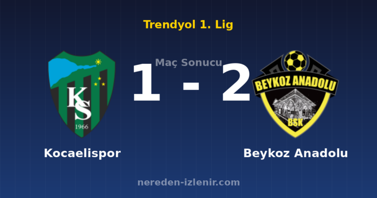 Kocaelispor 1-2 Beykoz Anadolu