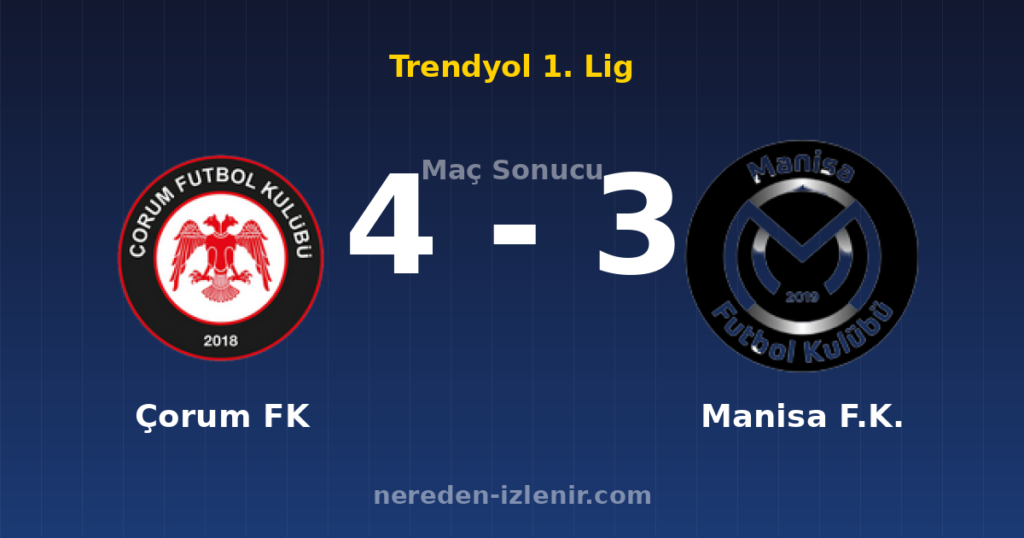 Çorum FK 4-3 Manisa F.K.