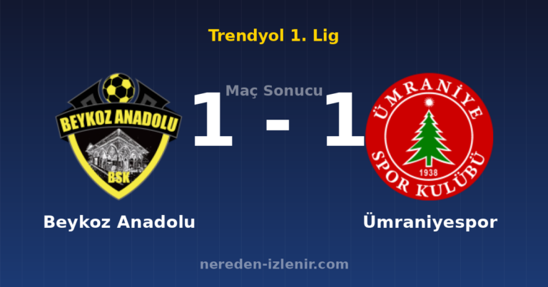Beykoz Anadolu 1-1 Ümraniyespor