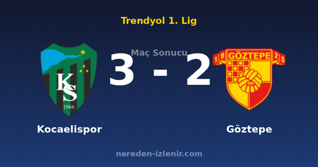 Kocaelispor 3-2 Göztepe