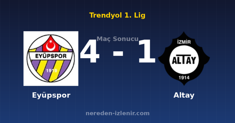 Eyüpspor 4-1 Altay
