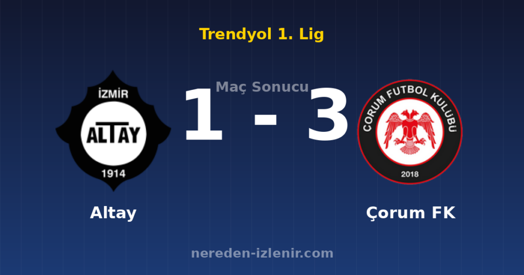 Altay 1-3 Çorum FK