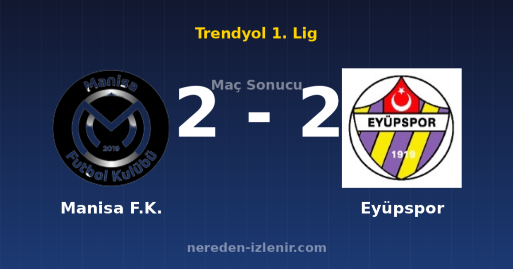 Manisa F.K. 2-2 Eyüpspor
