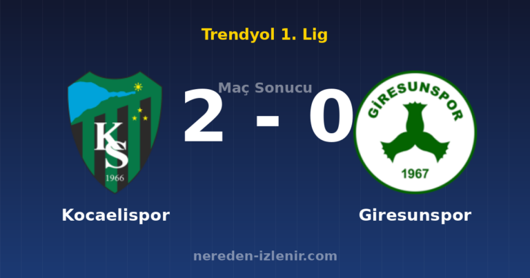Kocaelispor 2-0 Giresunspor
