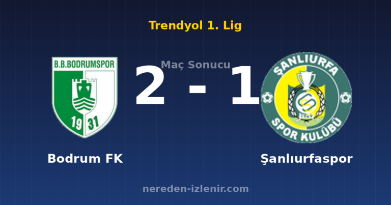 Bodrum FK 2-1 Şanlıurfaspor