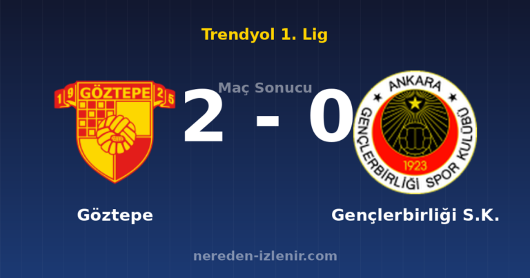 Göztepe 2-0 Gençlerbirliği S.K.