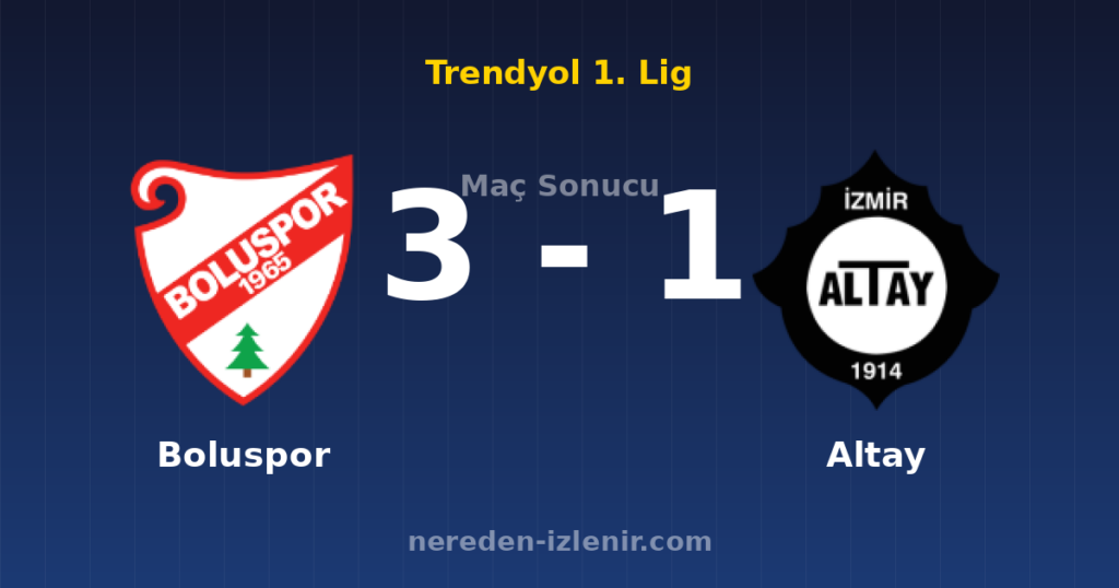 Boluspor 3-1 Altay