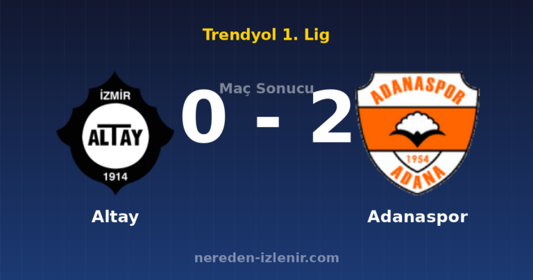 Altay 0-2 Adanaspor