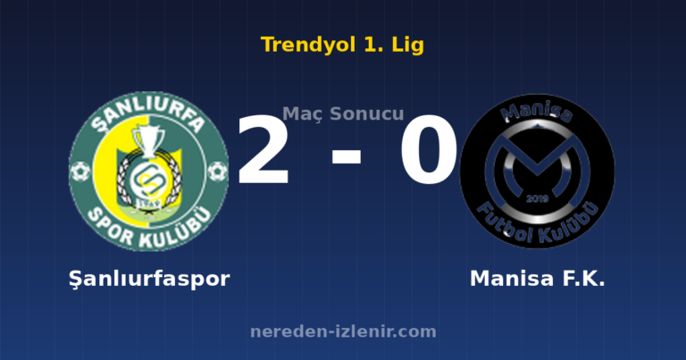 Şanlıurfaspor 2-0 Manisa F.K.