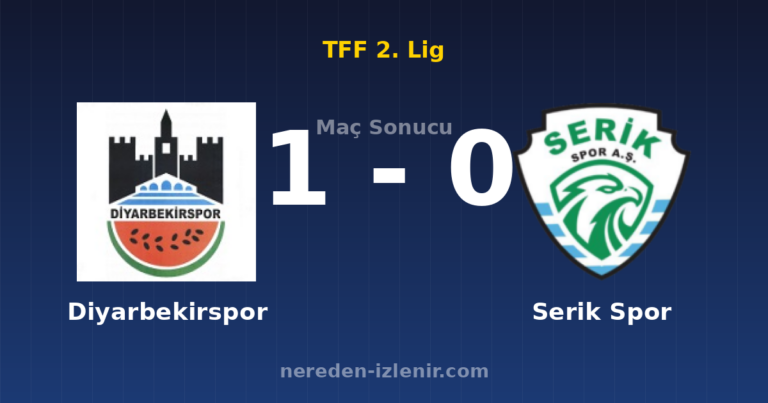 Diyarbekirspor 1-0 Serik Spor