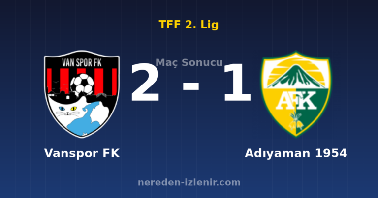 Vanspor FK 2-1 Adıyaman 1954
