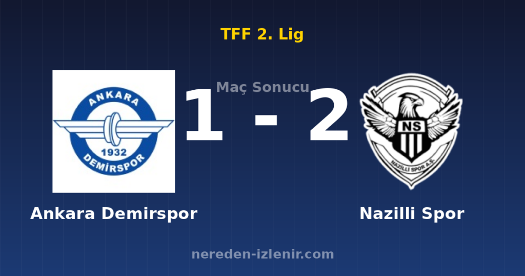 Ankara Demirspor 1-2 Nazilli Spor