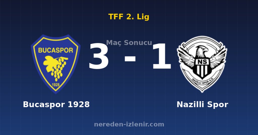 Bucaspor 1928 3-1 Nazilli Spor