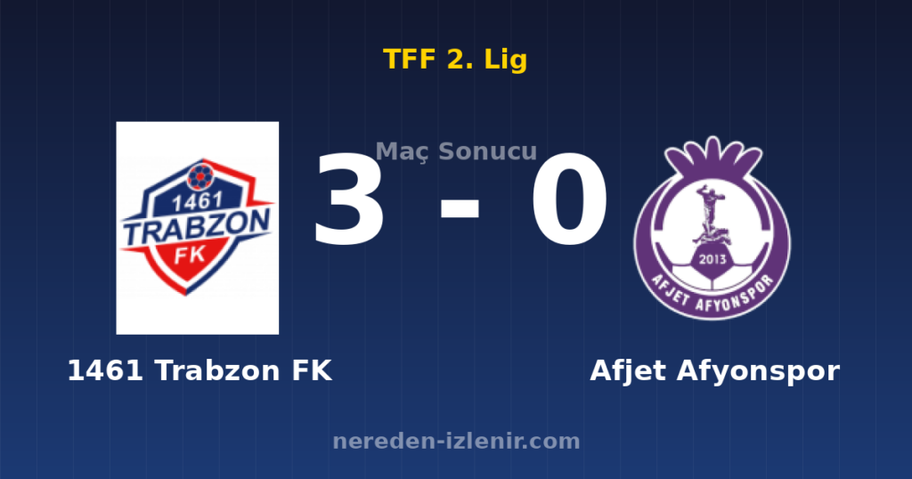 1461 Trabzon FK 3-0 Afjet Afyonspor