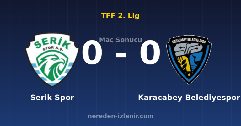 Serik Spor 0-0 Karacabey Belediyespor