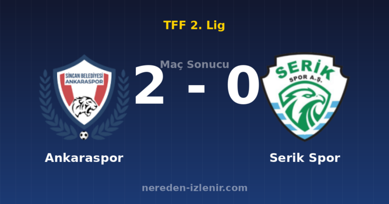 Ankaraspor 2-0 Serik Spor
