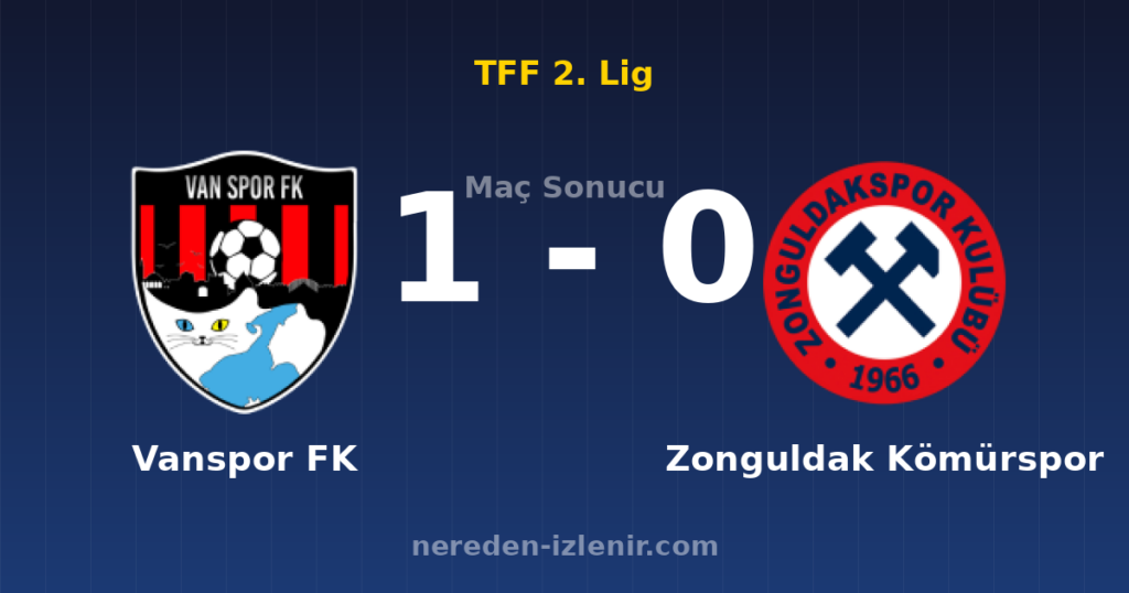 Vanspor FK 1-0 Zonguldak Kömürspor