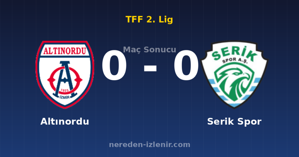 Altınordu 0-0 Serik Spor