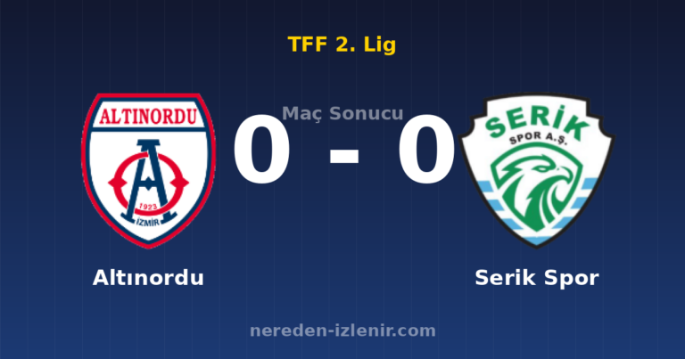 Altınordu 0-0 Serik Spor