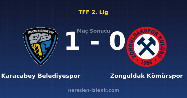 Karacabey Belediyespor 1-0 Zonguldak Kömürspor