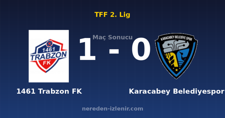 1461 Trabzon FK 1-0 Karacabey Belediyespor