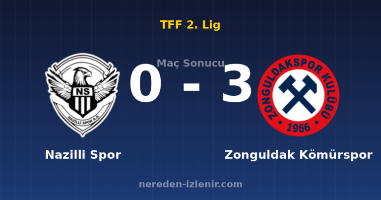 Nazilli Spor 0-3 Zonguldak Kömürspor
